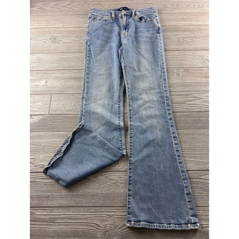 Gap 70s Flare Jeans Light Wash High Rise Denim Size 8/29R 1852